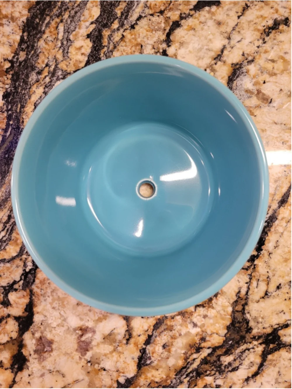Fiesta Ware Turquoise Flower Pot Planter USA Ceramic Drain Hole Firing Cracks
